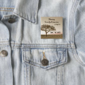 高い国の保存日付のカスタムな家族会 缶バッジ (インサイチュ)