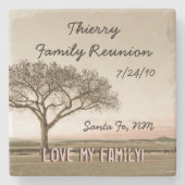 高い国の家族会 ストーンコースター (正面)