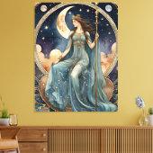 高い女司祭絵画のタロット キャンバスプリント (インサイチュ (リビング))