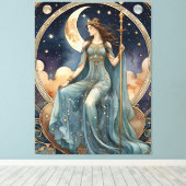 高い女司祭絵画のタロット キャンバスプリント (インサイチュ (ウッドフロア))