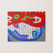 高い女司祭顔決して一人のグラフィティアート ジグソーパズル (横)