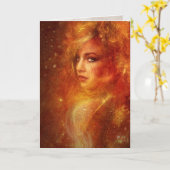 高い尼僧の火 カード (黄色い花)