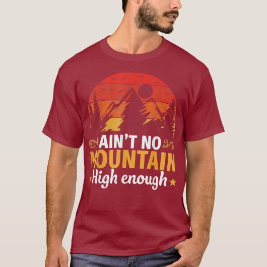 高い山なんてないわ 笑えるハイキング Tシャツ (正面)