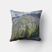 高い山の頂上に向かう岩の道 クッション (裏面)