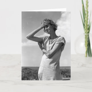 高い平野の女性 カード