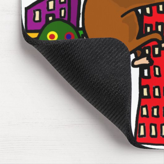 高い建物を抱き締めている巨大なゴリラ マウスパッド (コーナー)