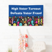 高い投票率は投票者詐欺2026 横断幕 (インサイチュ)