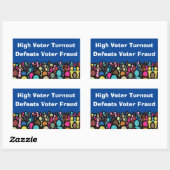 高い投票率は投票者詐欺2026 長方形シール (シート)