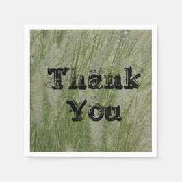 高い植物の砂漠の草の感謝 スタンダードカクテルナプキン