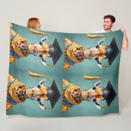 高い業績：キリンの卒業日。 フリースブランケット