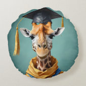 高い業績：キリンの卒業日。 ラウンドクッション (裏面)