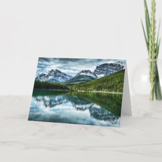 高い湖の反射 カード (正面)