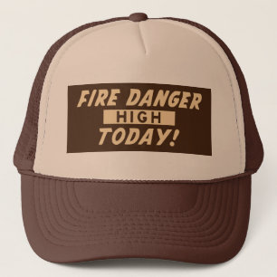 高い火の危険今日! 山火事を防いで下さい キャップ