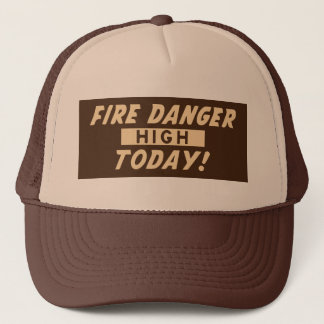 高い火の危険今日! 山火事を防いで下さい キャップ