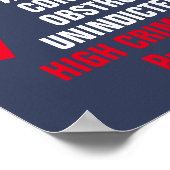 高い犯罪と軽罪のリストはトランプを妨害 ポスター (角)