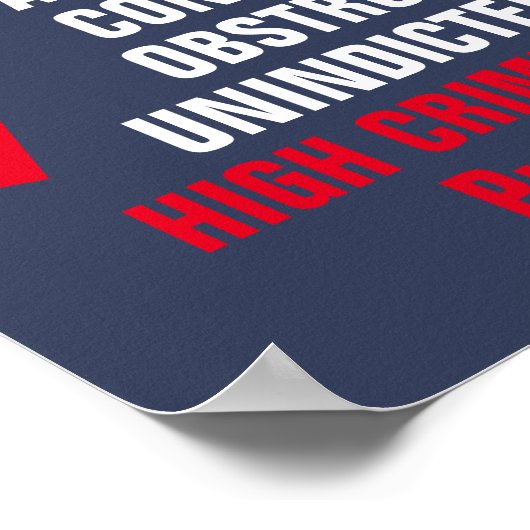 高い犯罪と軽罪のリストはトランプを妨害 ポスター (角)