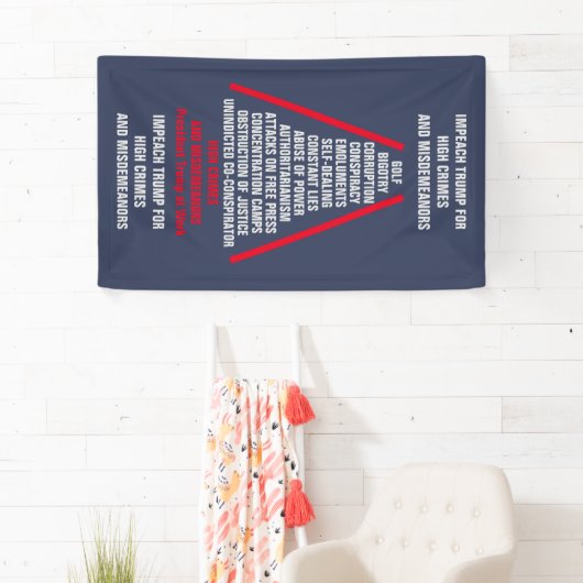 高い犯罪と軽罪のリストはトランプを妨害 横断幕 (インサイチュ)