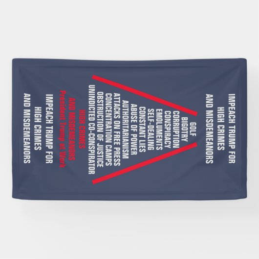 高い犯罪と軽罪のリストはトランプを妨害 横断幕 (横)