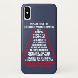 高い犯罪と軽罪のリストはトランプを妨害 iPhone X ケース