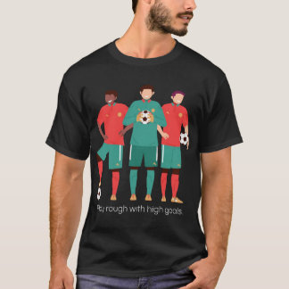 高い目標を持って激しくプレーする フットボール Tシャツ
