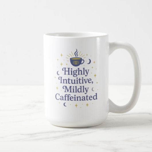 高い直観力、ほどよいカフェイン コーヒーマグカップ (右)