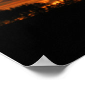 高い砂漠の夕日 – ポスター (角)