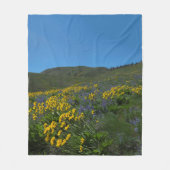 高い砂漠の春 フリースブランケット (正面)