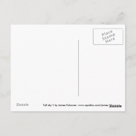 高い空1 ポストカード (裏面)