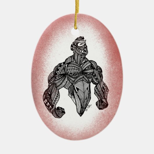 高い立場 セラミックオーナメント (正面)