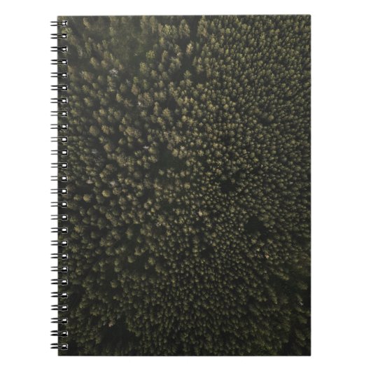 高い緑の木々の空中写真 ノートブック (正面)