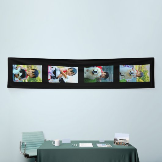 高い縦の写真のコラージュのモザイク壁の芸術の旗 横断幕 (トレードショー)