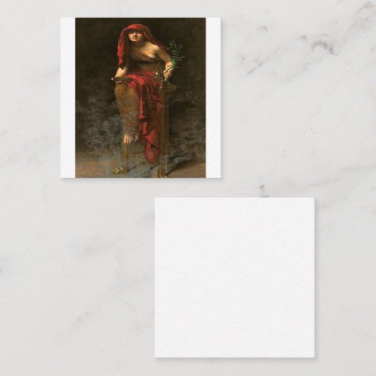 高い聖職者のデルフィ・ピシアの神官 スクエア名刺 (正面/裏面)