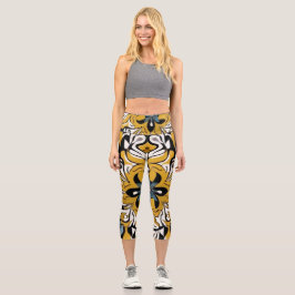 高い腰のカプリス カプリレギンス