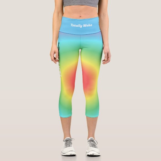 高い腰のカプリス |シャクティ |ヨガパンツ カプリレギンス (正面)