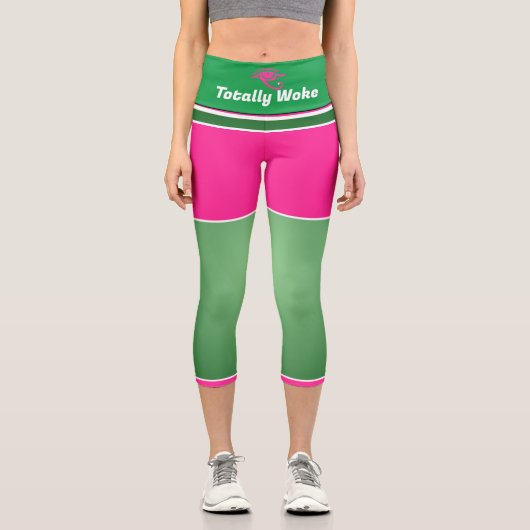 高い腰のカプリス |シャクティ |ヨガパンツ カプリレギンス (正面)