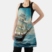 高い船と晴れた天気 エプロン (インサイチュ)