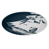 高い船と雲航海の カッティングボード (角)