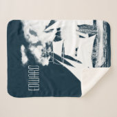 高い船と雲航海の シェルパブランケット (正面(横))