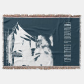 高い船と雲航海の スローブランケット (正面)