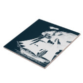 高い船と雲航海の タイル (側面)