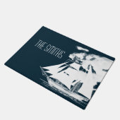 高い船と雲航海の ドアマット (アングル)