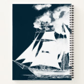 高い船と雲航海の ノートブック (裏面)