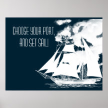 高い船と雲航海の