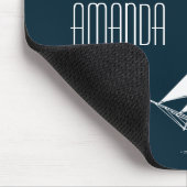 高い船と雲航海の マウスパッド (コーナー)