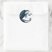 高い船と雲航海の ラウンドシール (バッグ)