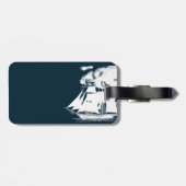 高い船と雲航海の ラゲッジタグ (裏面横)