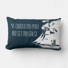 高い船と雲航海の ランバークッション