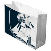 高い船と雲航海の ラージペーパーバッグ (正面アングル)