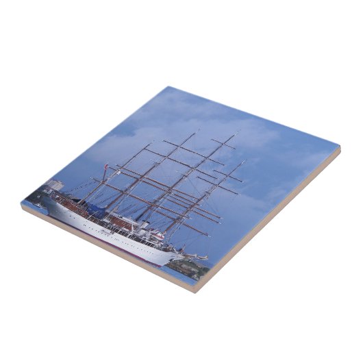 高い船の海の雲 タイル (側面)