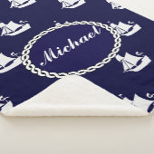 高い船の航海のなパーソナライズ シェルパブランケット (3/4)